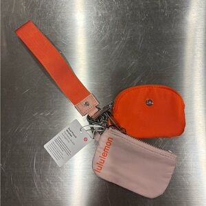 Lululemon Dual Pouch Wristlet- Orange.